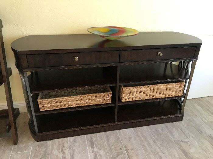 FLAT SCREEN TV CABINET - BASKETS WILL BE SOLD SEPARATELY