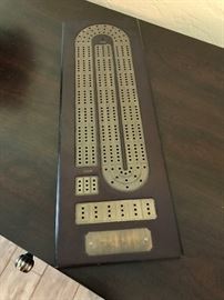 CRIBBAGE BOARD - NO PIECES- JUST FOR DECOR ONLY