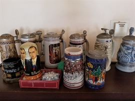 Vintage beer steins