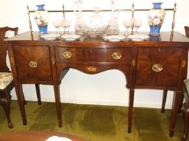 Beautiful sideboard w/lay and brass rail