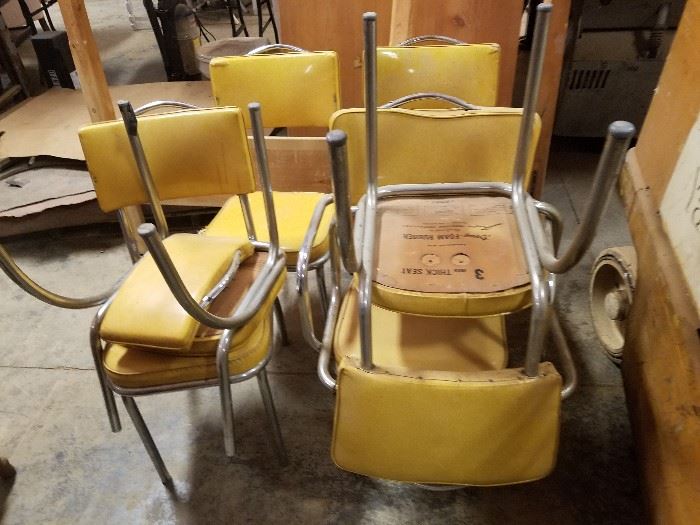 Chrome dinette chairs 