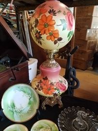 Gone with the Wind hand painted lamp