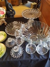 Glassware, Fostoria Colony handled tray