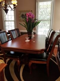 Beautiful dining room table and chairs. 