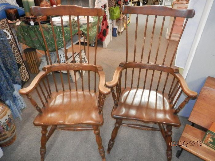 Antique comb back Windsor Chairs....solid, not rickety