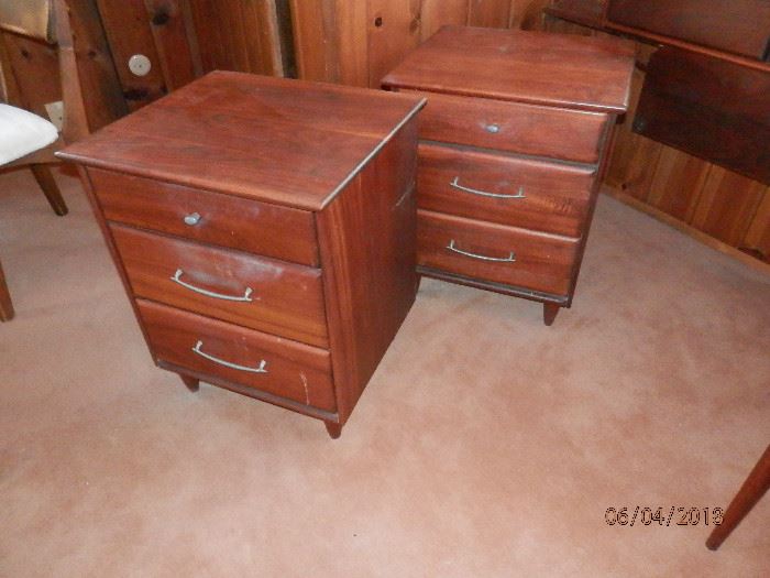 Rosewood MCM  night stand pair...part of 4 piece bedroom ensemble.....see next photo