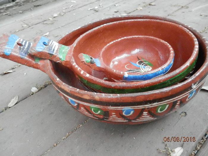 Mecican red clay pottery