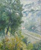 Georges M Pissarro (French) oil, landscape