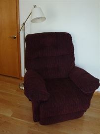 Reclining Chair (Burgandy) ~Floor Lamp