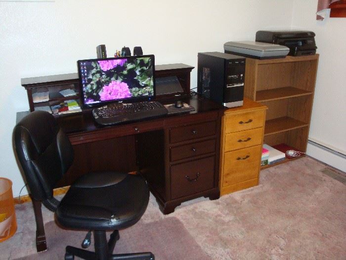 Desk~Filing Cabinet~Book Shelf (computer NFS)