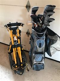 Ladies Right Hand Golf Clubs w/ Bag~Sun Mountain Pull Cart