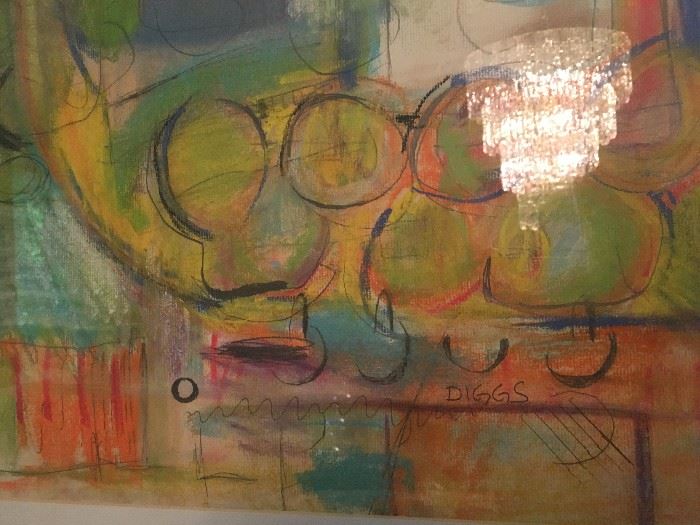 Original mixed media abstract by local artist Mike Diggs!