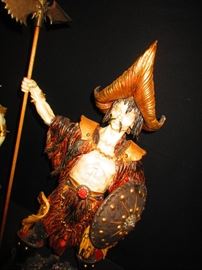 Detail of Large Sculpture of Warrior by G. Dante