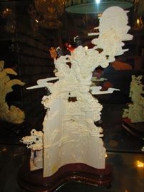 Verso of Colossal  Hand Carving of Geisha on Mountain