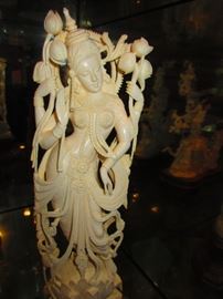 Detail of Hand Carved Chinese Deity