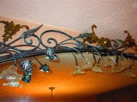 Detail of Colossal Iron & Mirror Wall Shelf