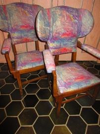 Pair of Vintage Oak Chairs