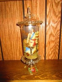 Enameled Footed Lidded Vase