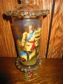 Enameled Footed Lidded Vase