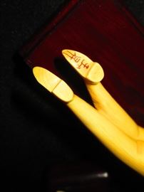 Signature of Hand Carved Chinese Reclining Beauties