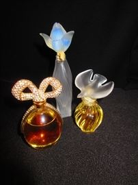 Group of Lalique Perfume Bottles