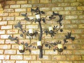 Iron Wall-hanging Candlestand
