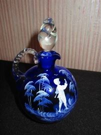 Enameled Cruet Attributed To Mary Gregory