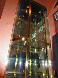 Chrome and Glass Mid Century Display Cabinet