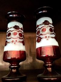 Some Beautiful Bohemian Czech Red Glass...