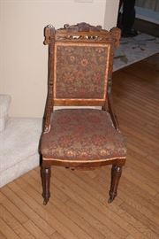 East Lake Chair with Floral Motif Fabric