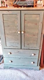 Sage green/white-washed Cabinet