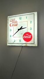 Vintage coke light clock