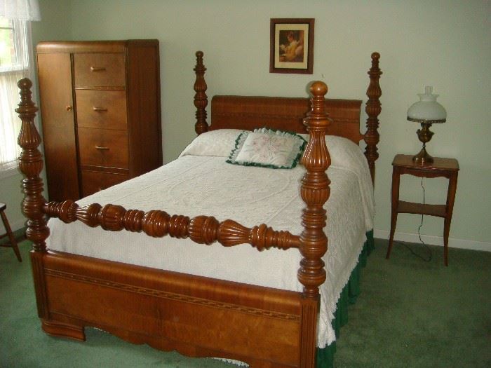 Art Deco four poster bed