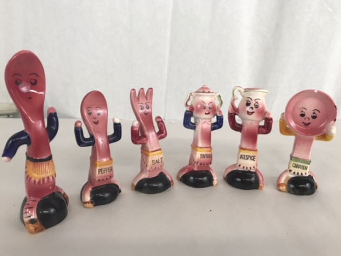 Extremely Rare Enesco Condiment Shakers