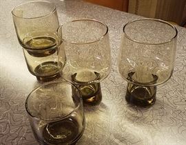 Stacking smoke glasses, various sizes
