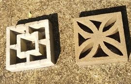 Vintage decorate Breeze Blocks - 4 of each design