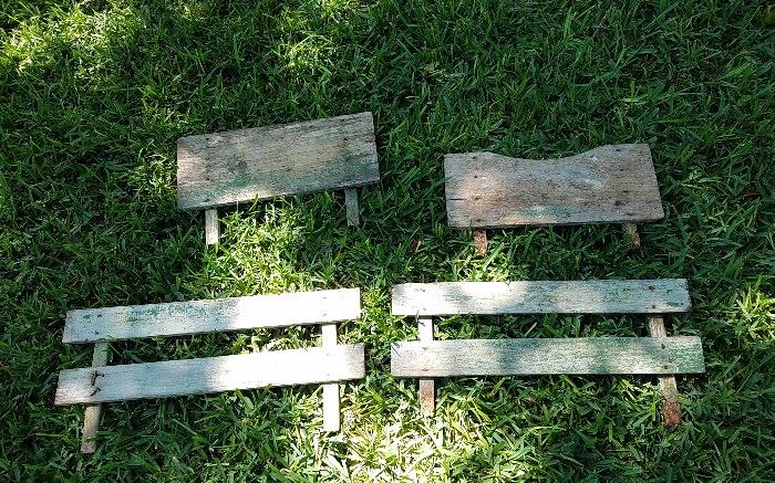Antique garden signs