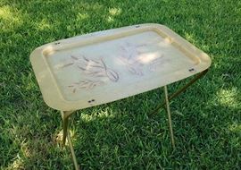 One of many vintage TV trays