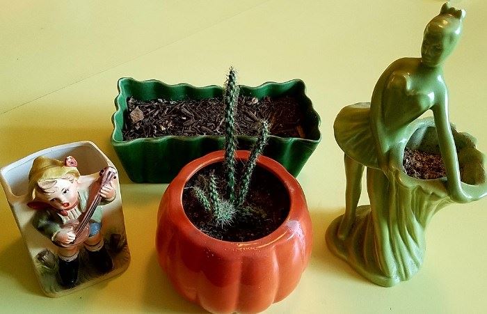 Assortment of vintage ceramic pots