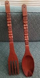 26" Tiki fork and Spoon