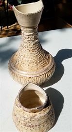 24K gold inlaid vintage ceramic pottery