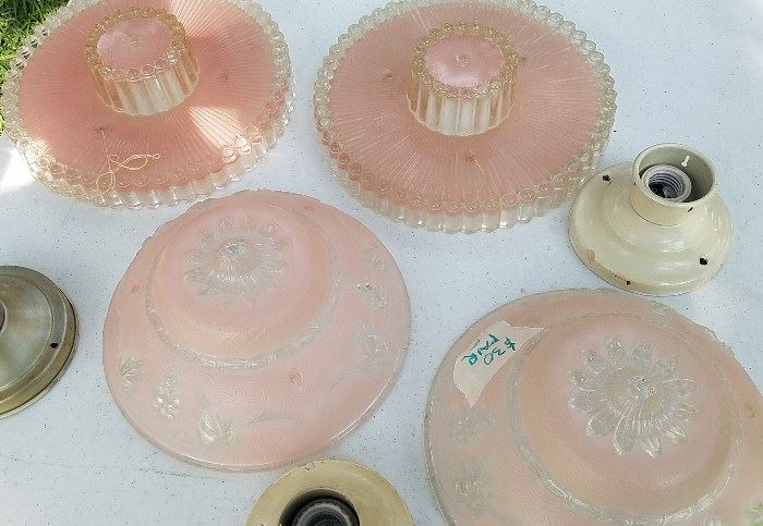 Assortment (example) of hanging crystal ceiling lamps