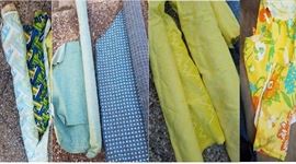 Bolts and remnants of vintage upholstery fabric!