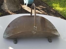 Brass fireplace log holder (or magazine storage)