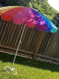 Cheerful beach umbrella. Stand available separately
