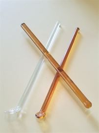 Vintage glass swizzle sticks