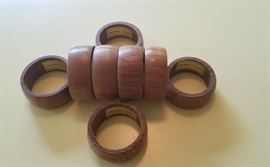 teak napkin rings