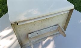 American Brand Vintage Metal kitchen cabinets (upper - built in paper towel dispenser)