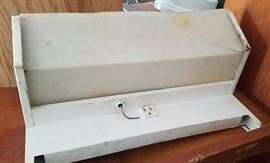 Vintage bathroom vanity light with outlet