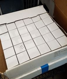 mini white square tile sheets